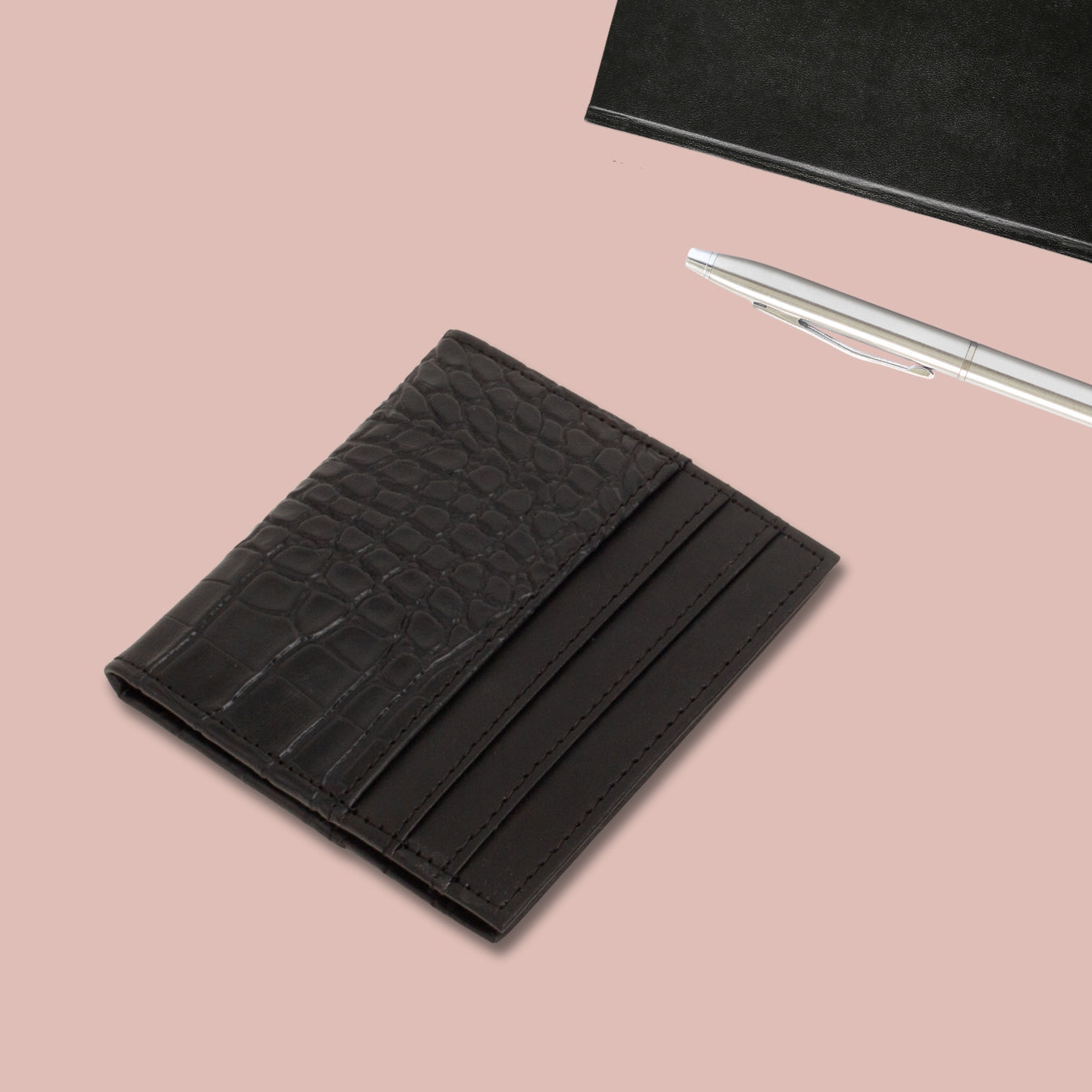Sleek Cardholder with Gold Initials
