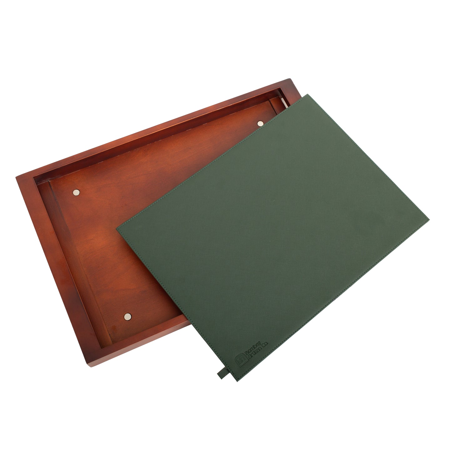 Large Wooden Serving Tray with Interchangeable Base