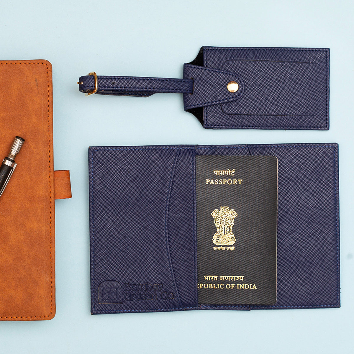 Personalised Passport Cover & Luggage Tag Set