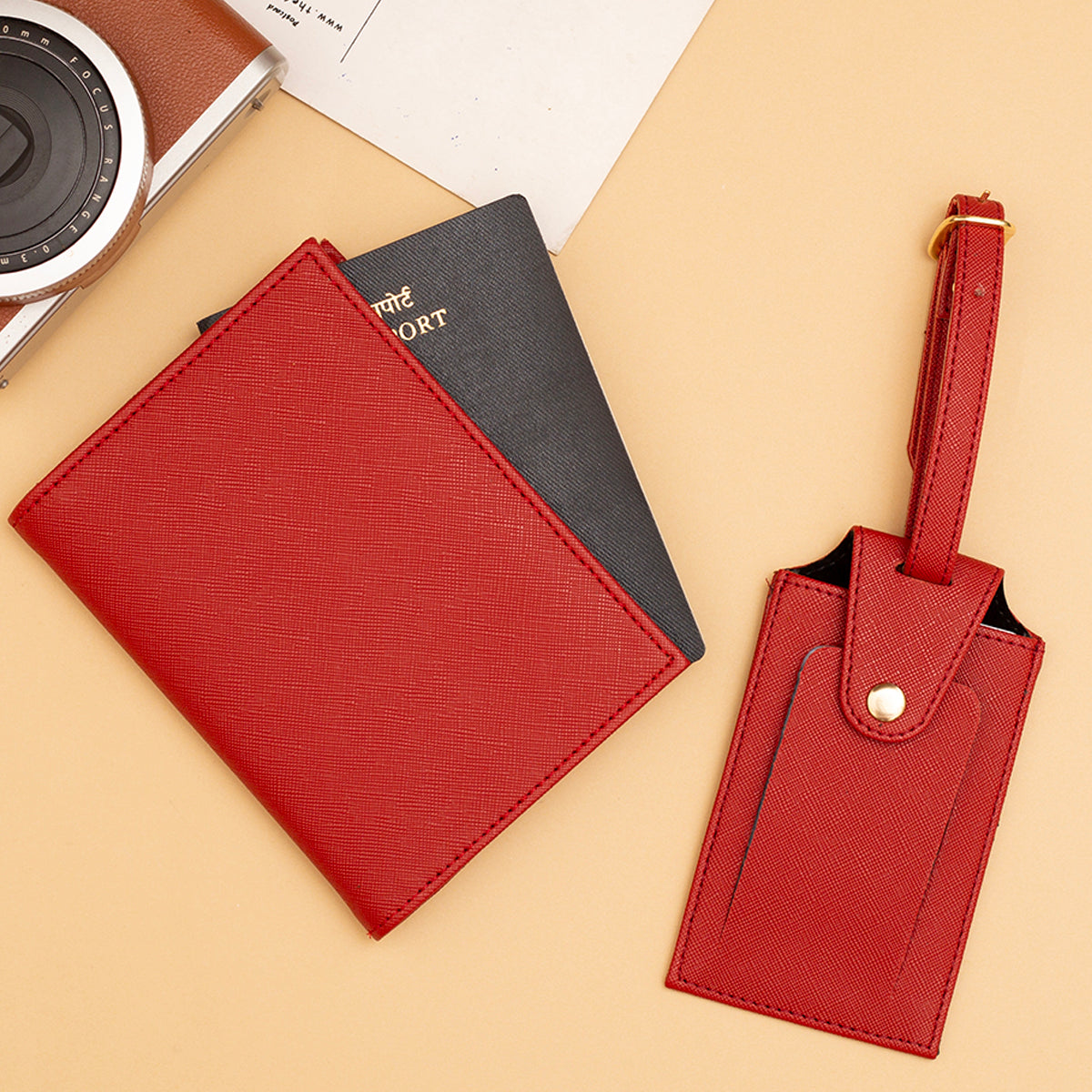 Personalised Passport Cover & Luggage Tag Set