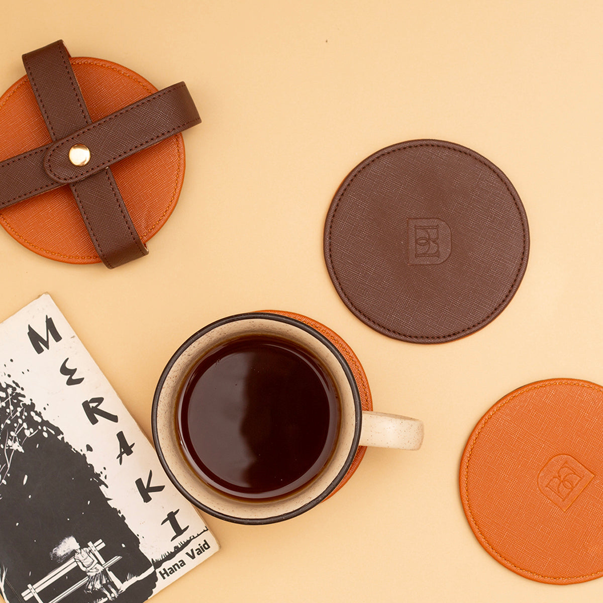 Reversible Round Coasters Set of 4