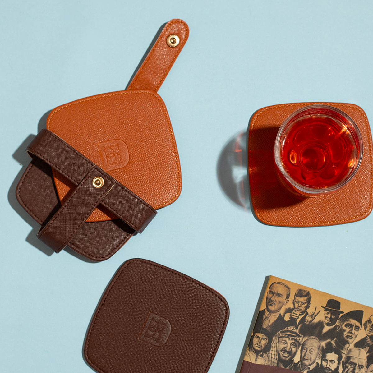 Reversible Square Coasters Set of 4