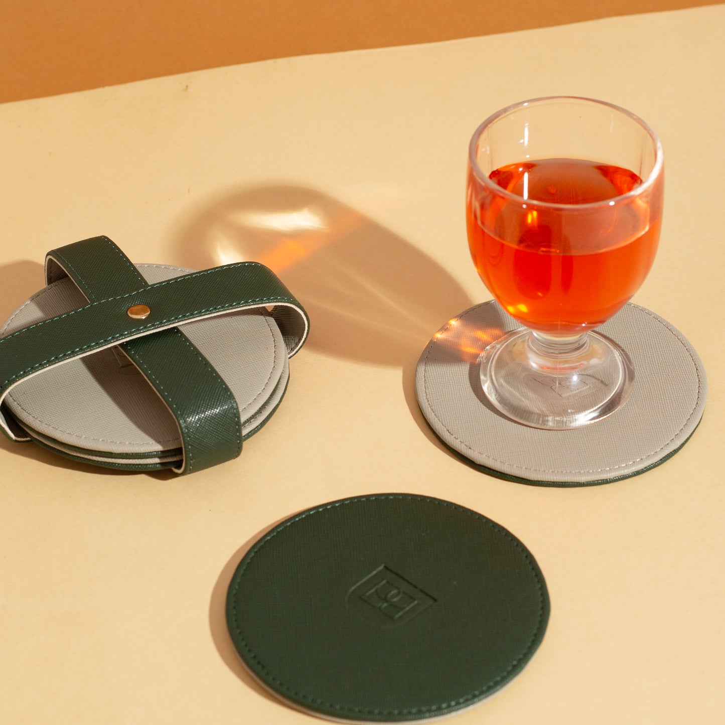Reversible Round Coasters Set of 4