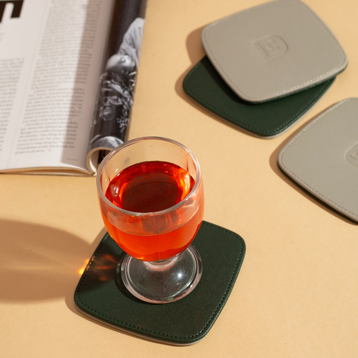 Reversible Square Coasters Set of 4