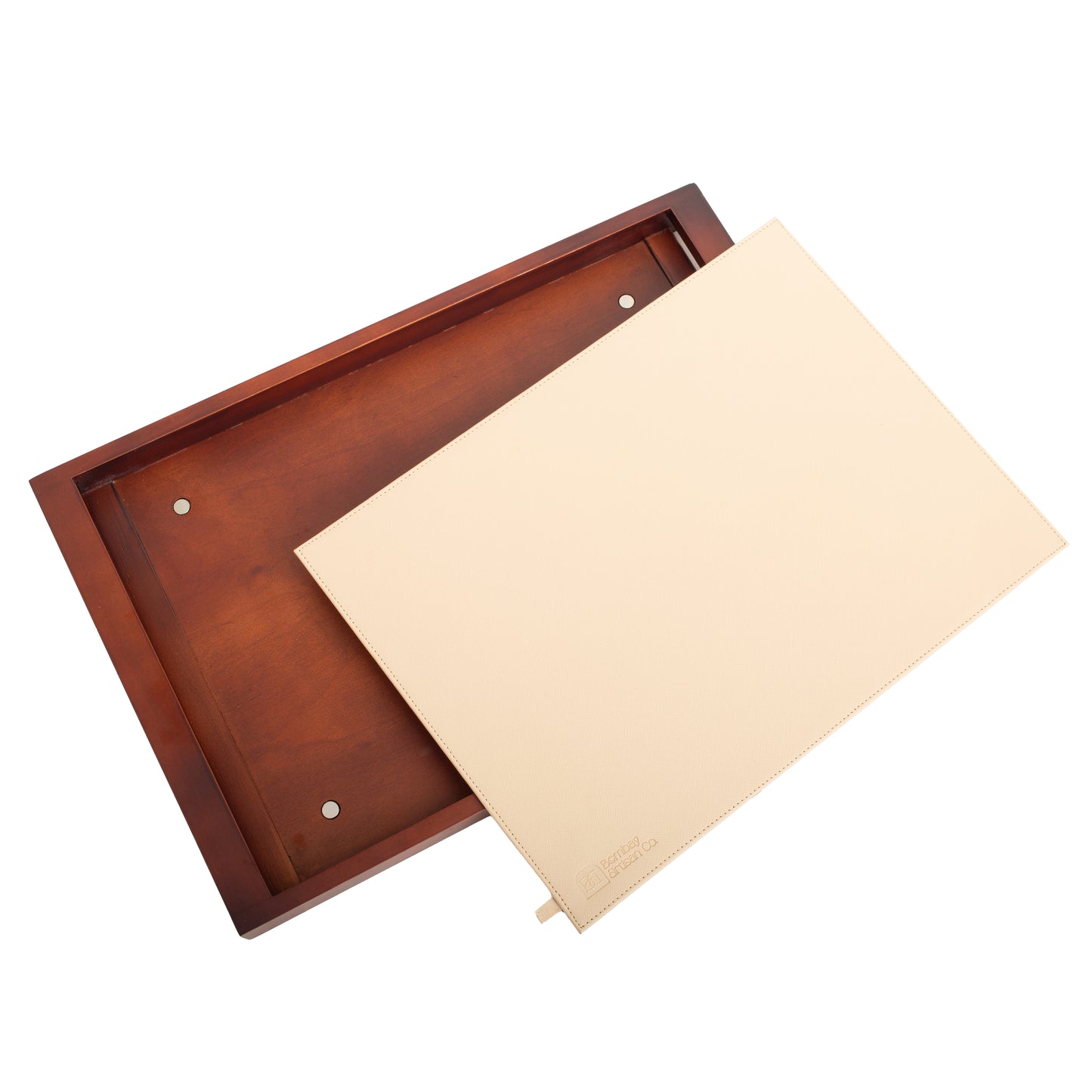 Large Wooden Serving Tray with Interchangeable Base