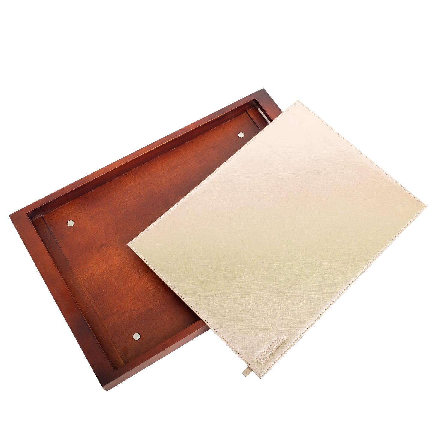 Large Wooden Serving Tray with Interchangeable Base