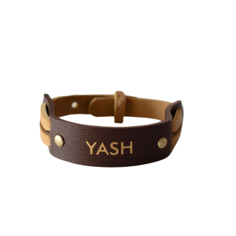 Serenity Wristband - Brown & Beige