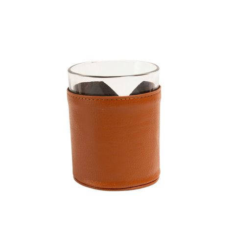 Whispers of Love - Glass Jar Sleeve with Candles - Burnt Orange