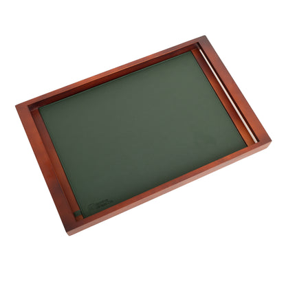 Large Wooden Serving Tray with Interchangeable Base