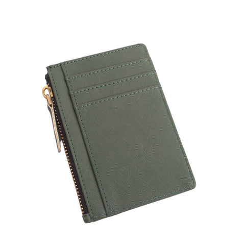 Personalised Women’s Card Case Cum Wallet - Green