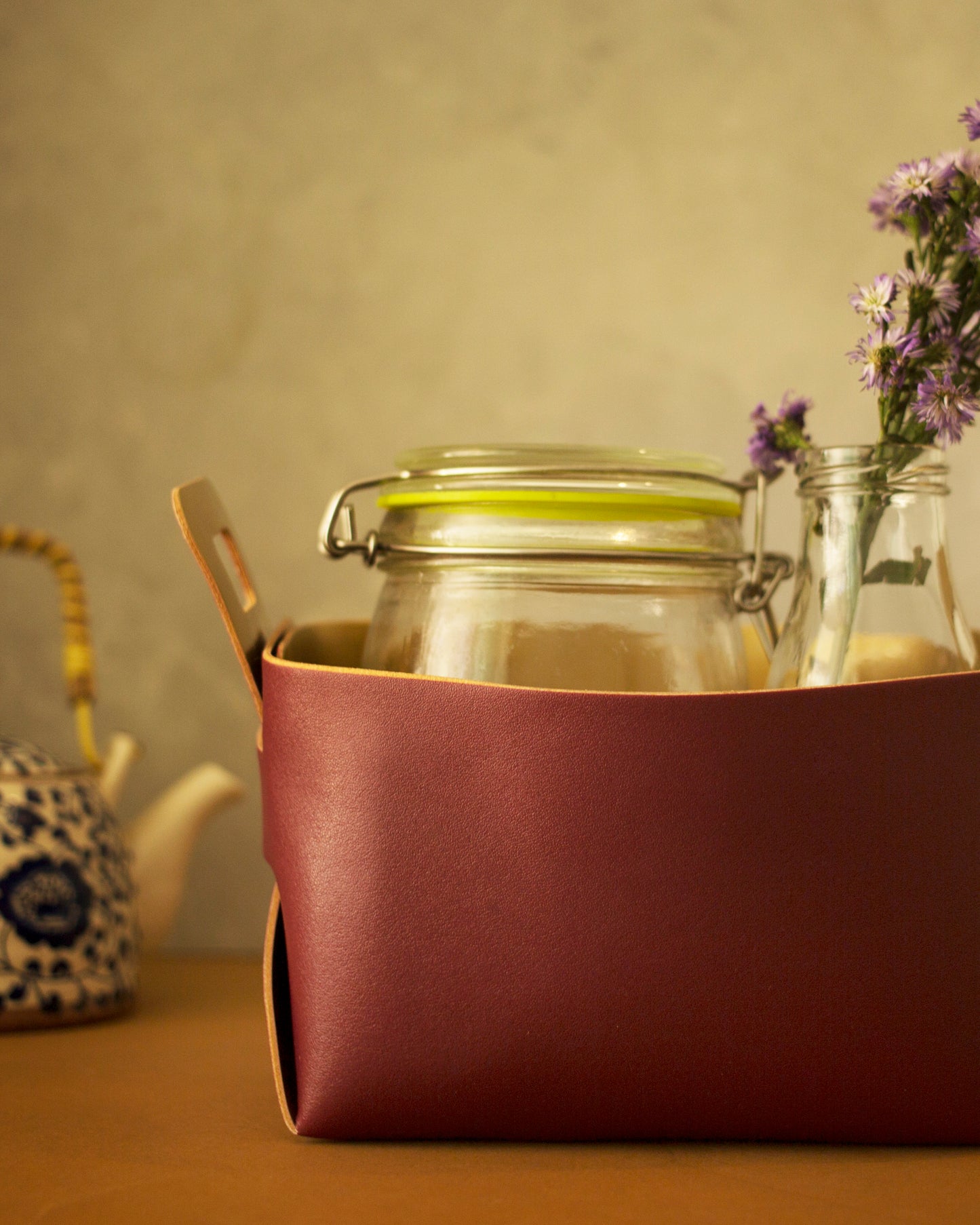 DIY Leatherette Basket