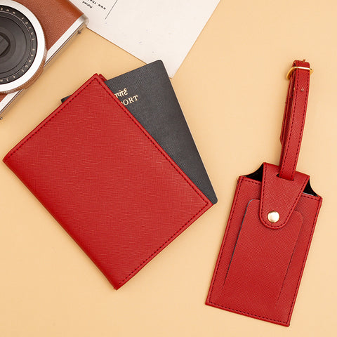 Personalised Passport Cover & Luggage Tag Set - Red