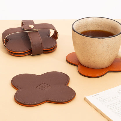 Reversible Flower Coasters Set of 4