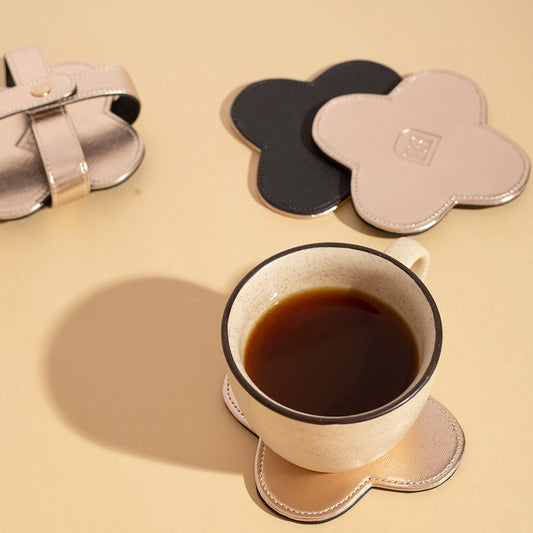 Reversible Flower Coasters Set of 4