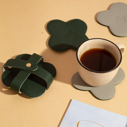 Reversible Flower Coasters Set of 4