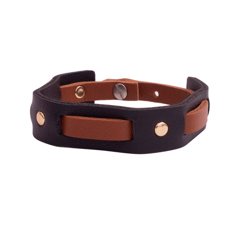 Unity Wristband - Burnt Orange & Black