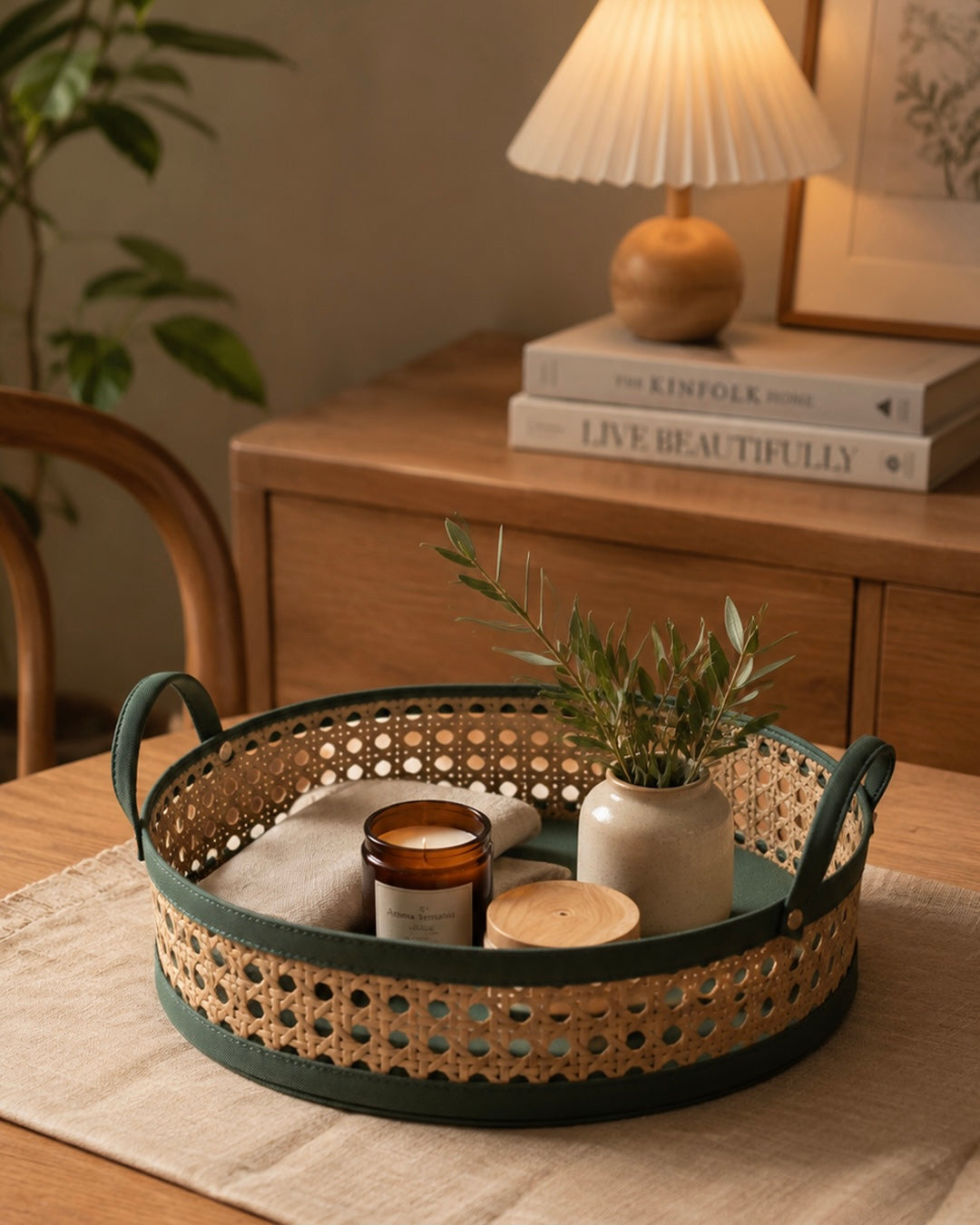 Cane Inspired Basket