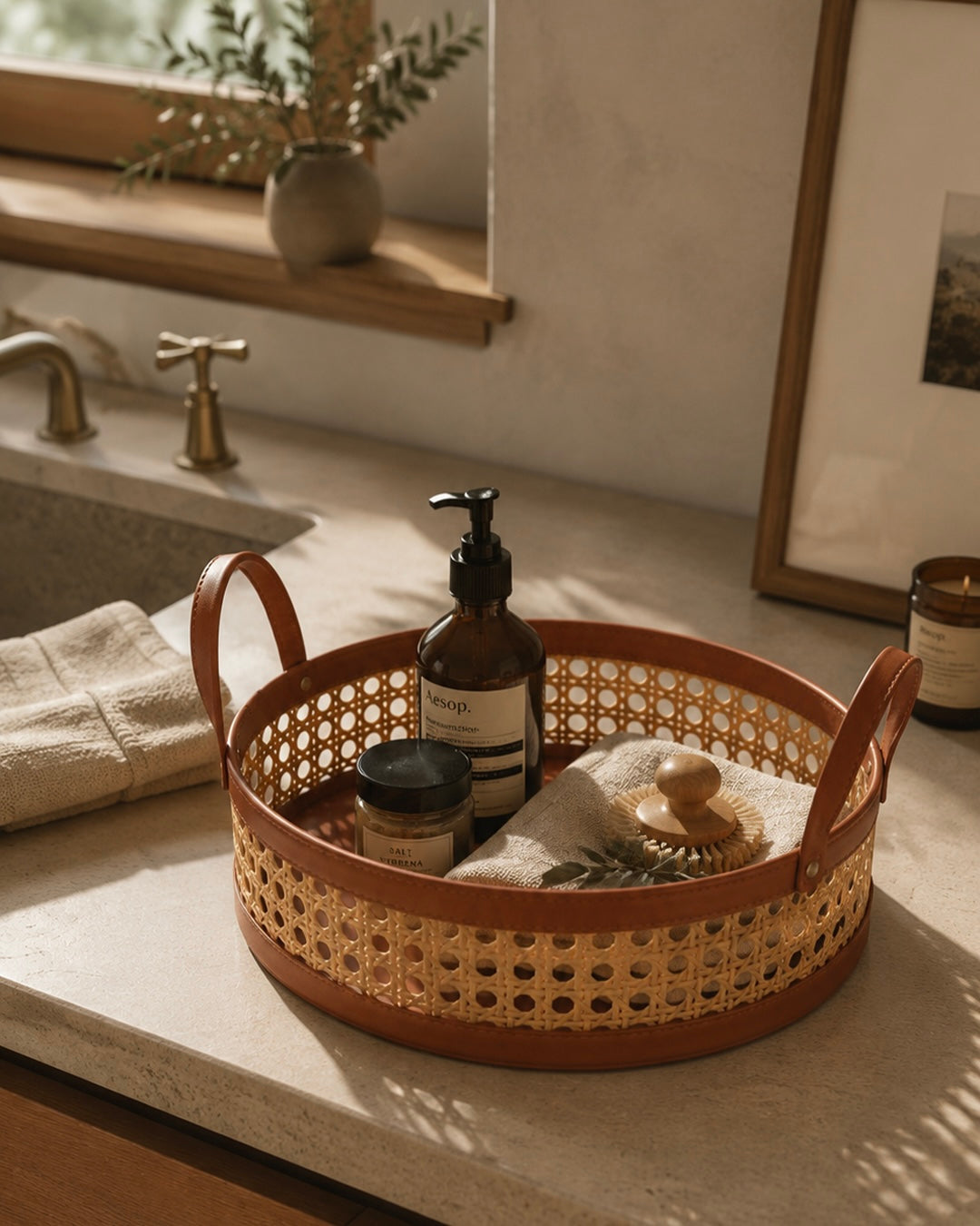 Cane Inspired Basket