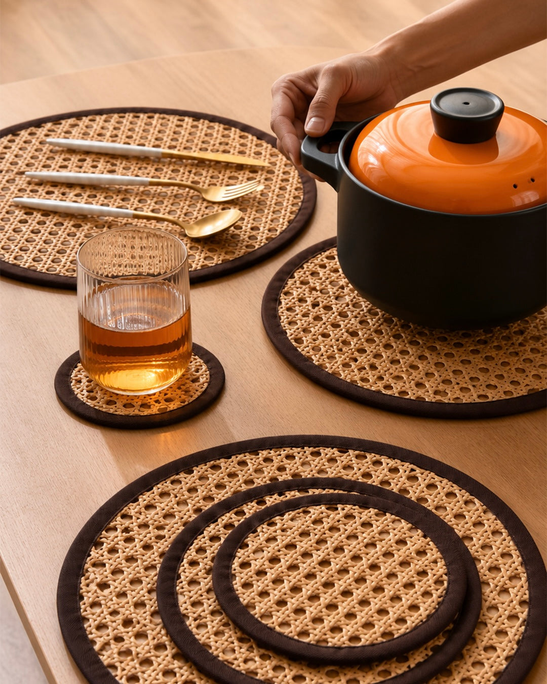 Cane Inspired Dinner Set