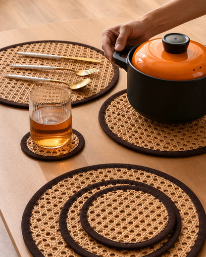 Cane Inspired Dinner Set